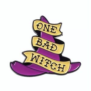 6/$30 One Bad Witch Hat Enamel Pin